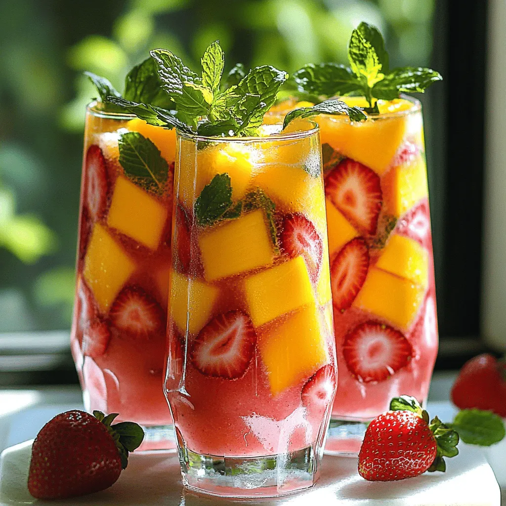 Erdbeer-Mango Agua Fresca Erfrischender Genuss