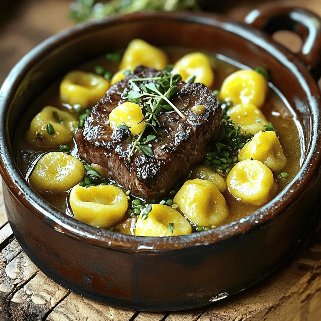 Herzhafter Kartoffelgnocchi Rindfleisch Eintopf Genuss