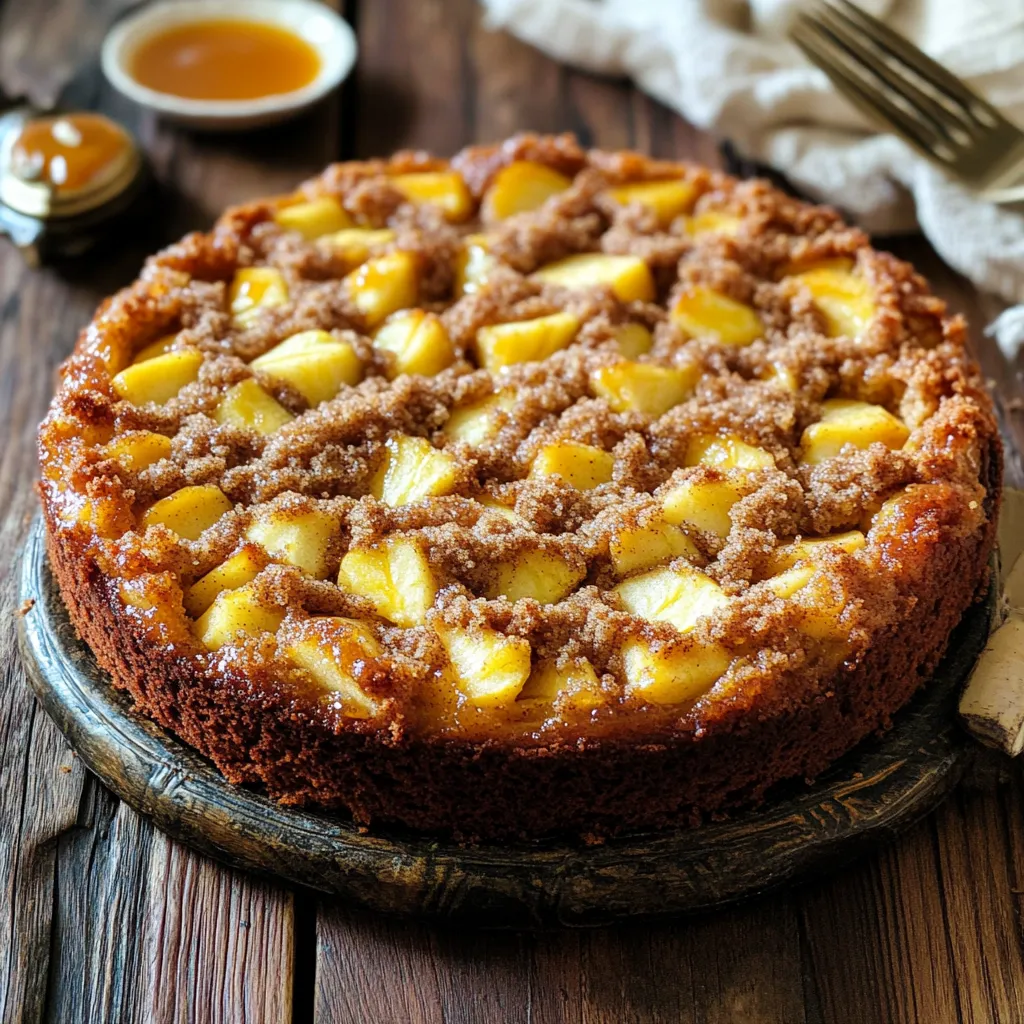 Bakery-Style Apple Streusel Coffee Cake Einfach und Lecker