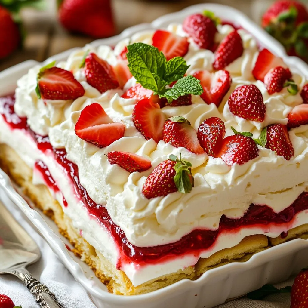 Erdbeer-Shortcake-Eisboxkuchen Einfacher Genuss