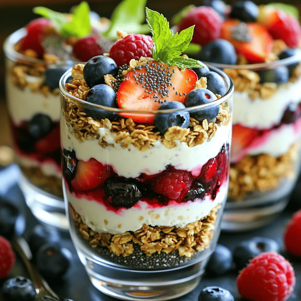 High-Protein Cottage Cheese Berry Parfait Rezept