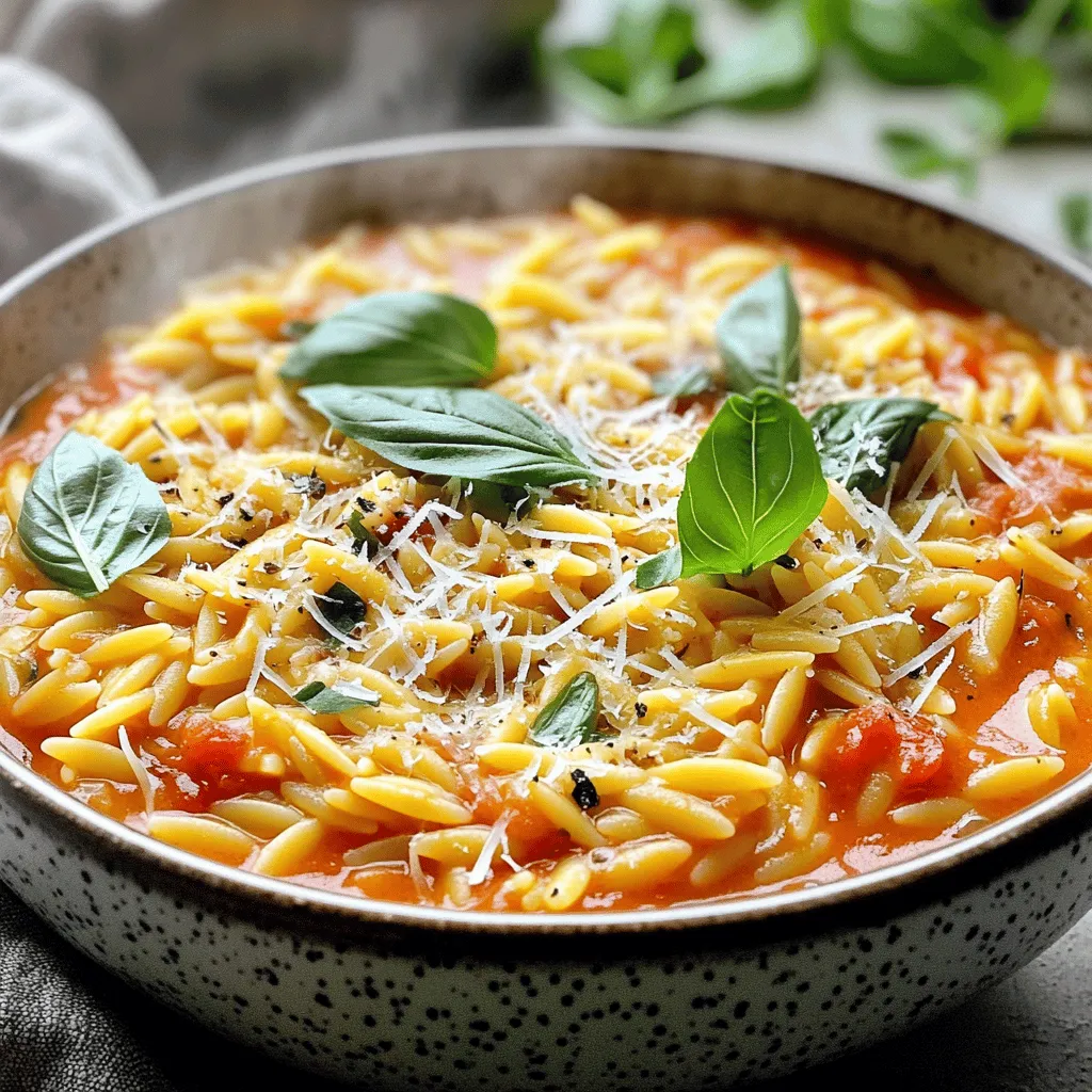 Cremige Tomaten-Orzo Einfaches und leckeres Rezept