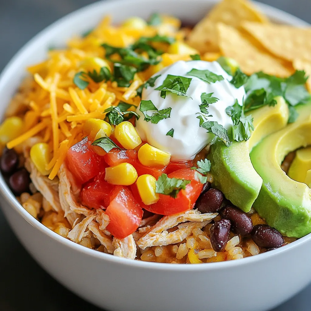 Leckere Slow Cooker Chicken Burrito Bowls Rezept