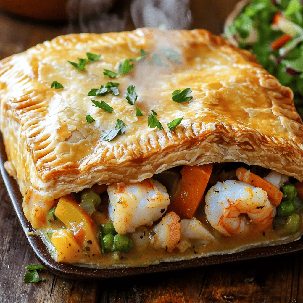 Das Cajun Seafood Pot Pie ist ein echtes Südstaaten Komfortessen. Es verbindet frische Meeresfrüchte mit einer reichhaltigen Sauce. Die knusprige Kruste macht es besonders lecker. Dieses Gericht bringt Wärme und Freude in jedes Zuhause.
