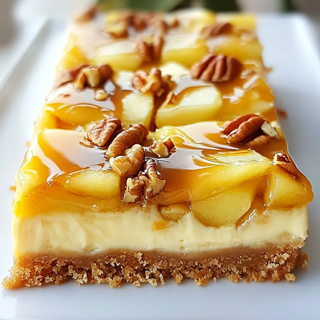Karamell-Apfel-Käsekuchen-Riegel Einfaches Rezept