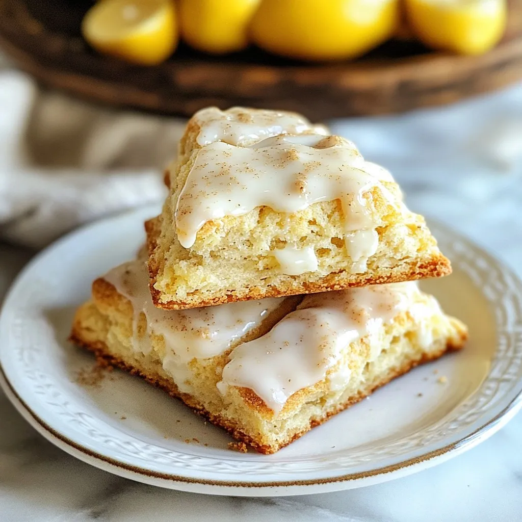 Eggnog Scones mit Muskatnussglasur Leckerer Genuss