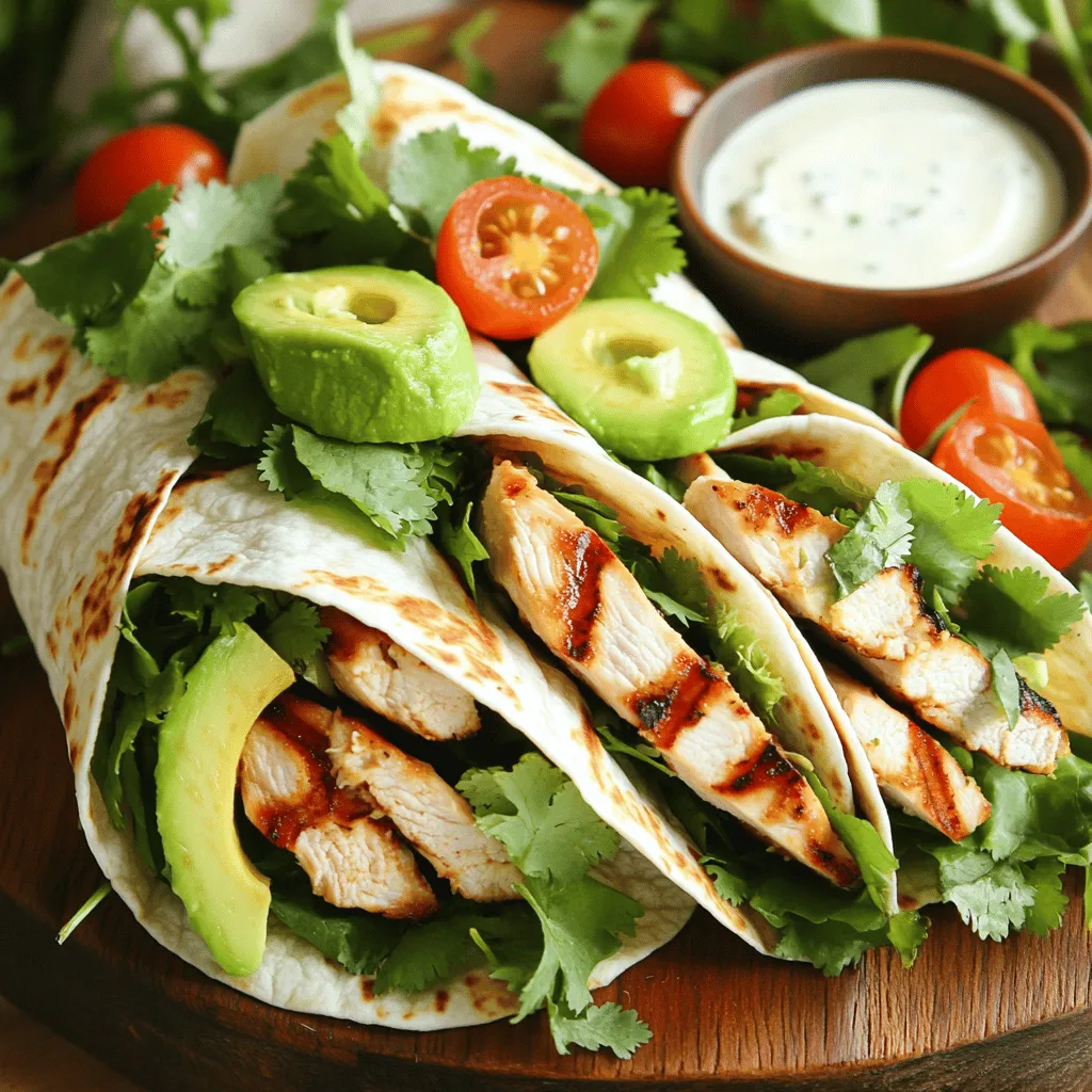 Grilled Chicken Avocado Ranch Wrap Leckereien zum Genießen