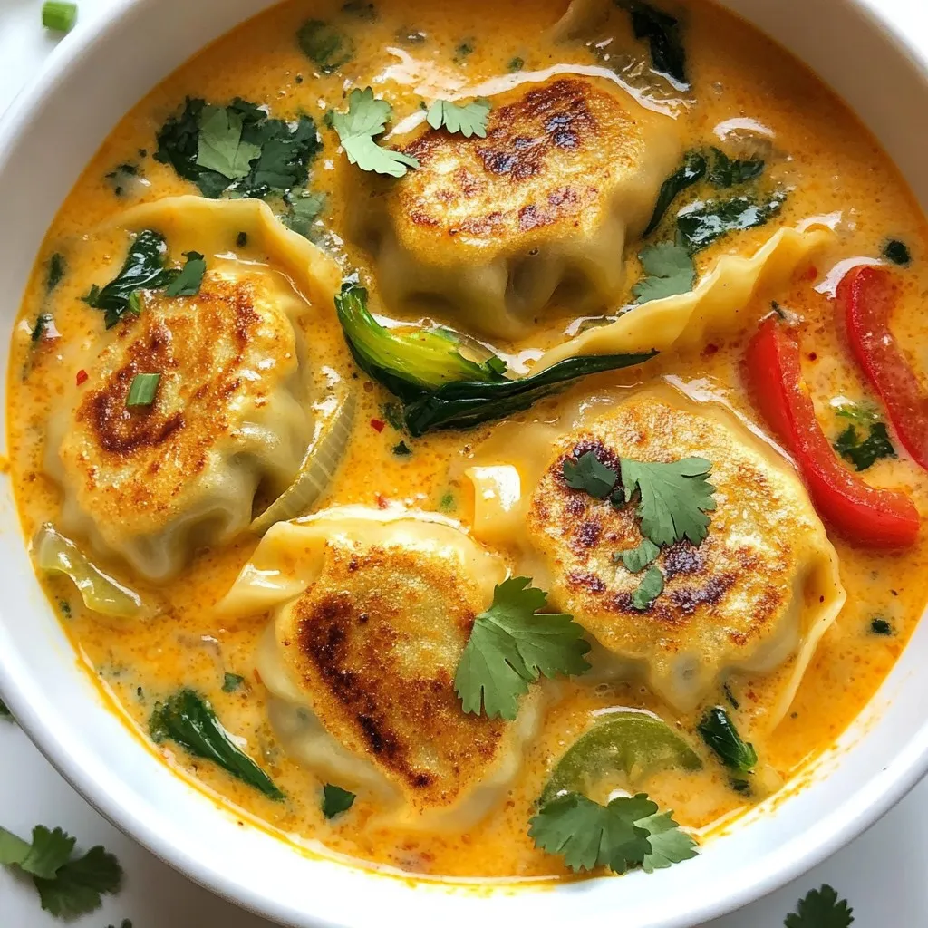 Thai Coconut Potsticker Stew Brühe mit Geschmack