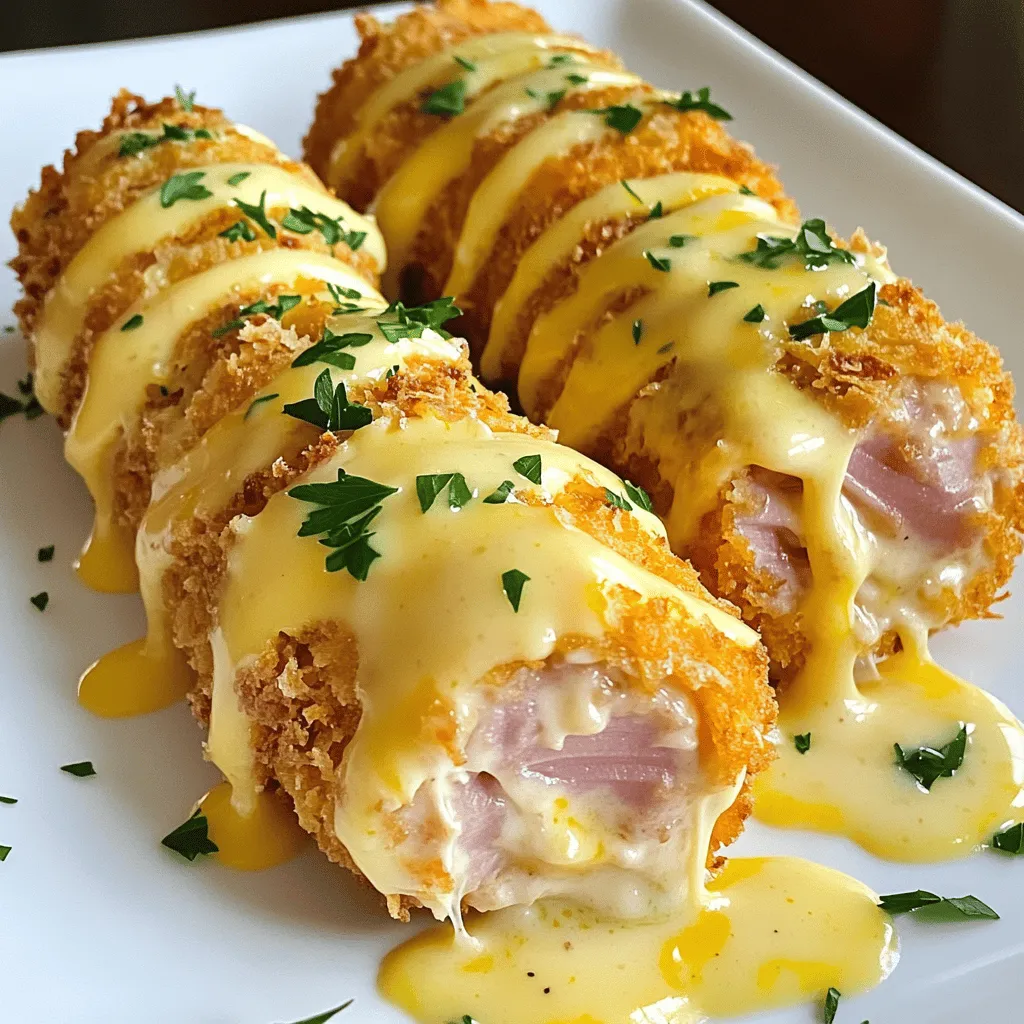 Köstliches Chicken Cordon Bleu mit Schweizer Käsesauce