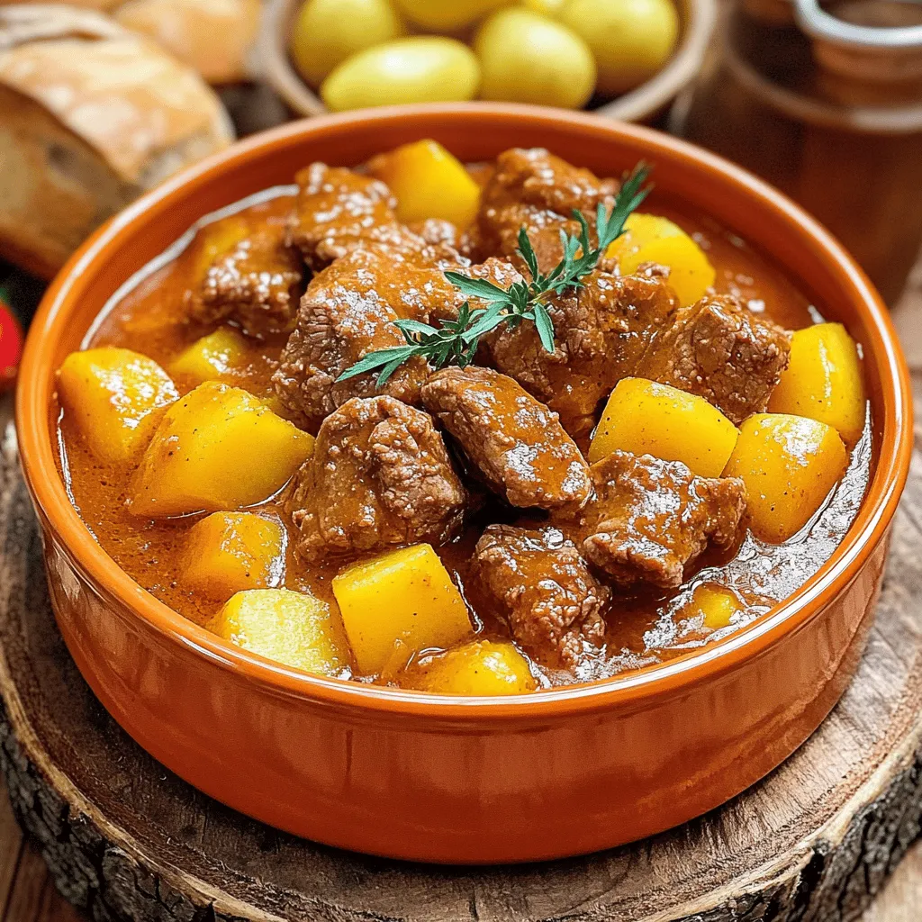 Polnischer Gulasch ist einfach und voller Geschmack. Die Hauptzutat ist Rindfleisch. Ich empfehle 500 g gewürfeltes Rindfleisch. Es wird schön zart, wenn wir es richtig kochen.