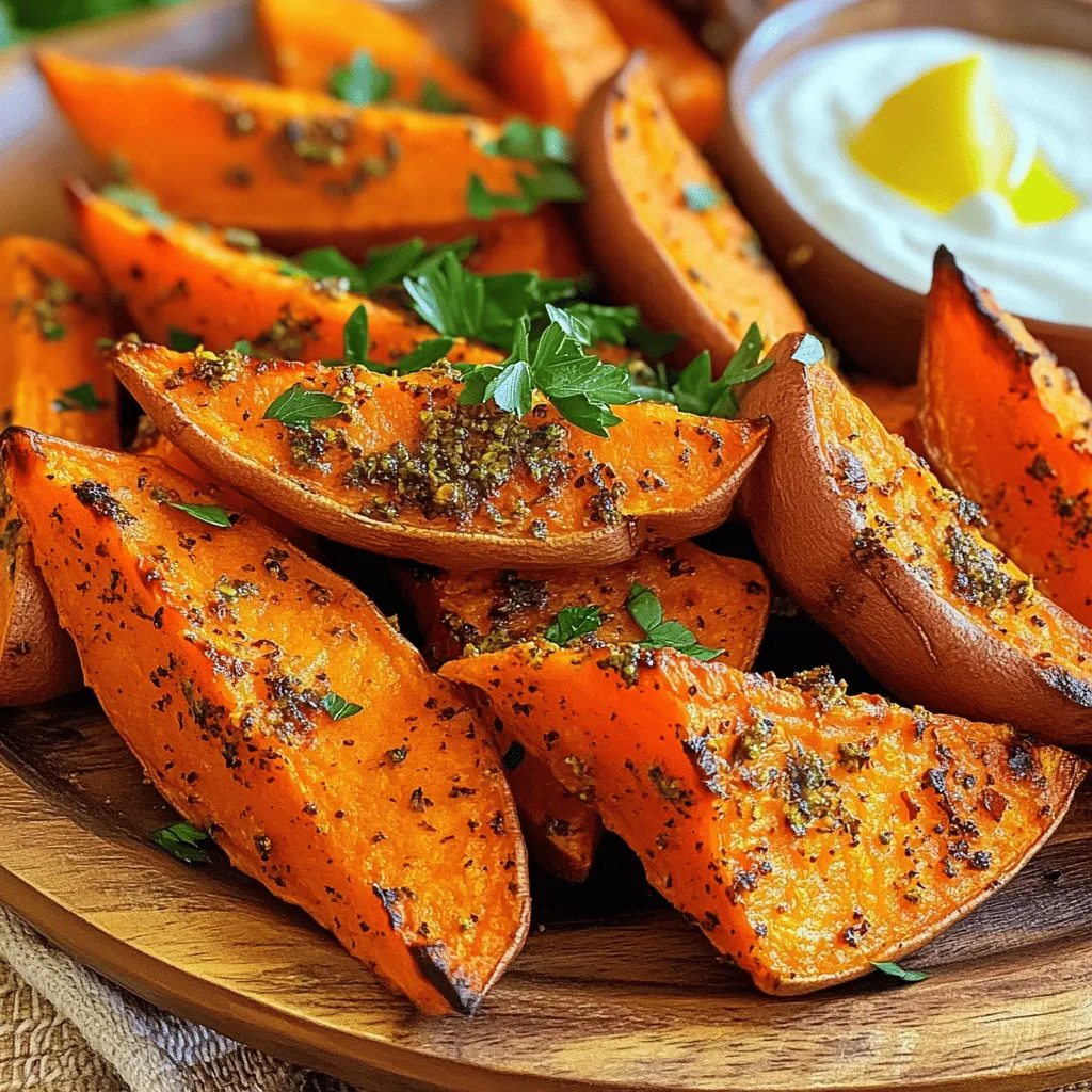 Herb Roasted Sweet Potato Wedges Einfache und leckere Beilage