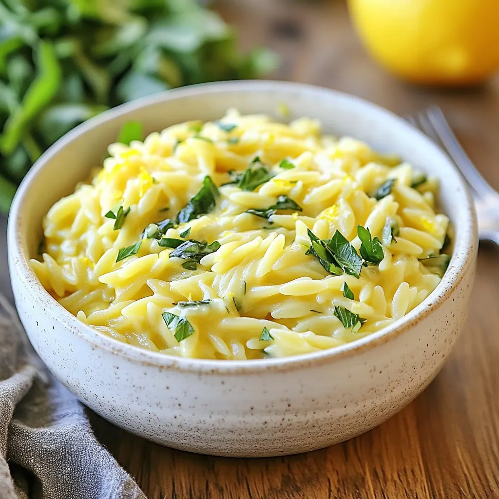 Creamy Lemon Boursin Orzo Einfaches und Köstliches Gericht