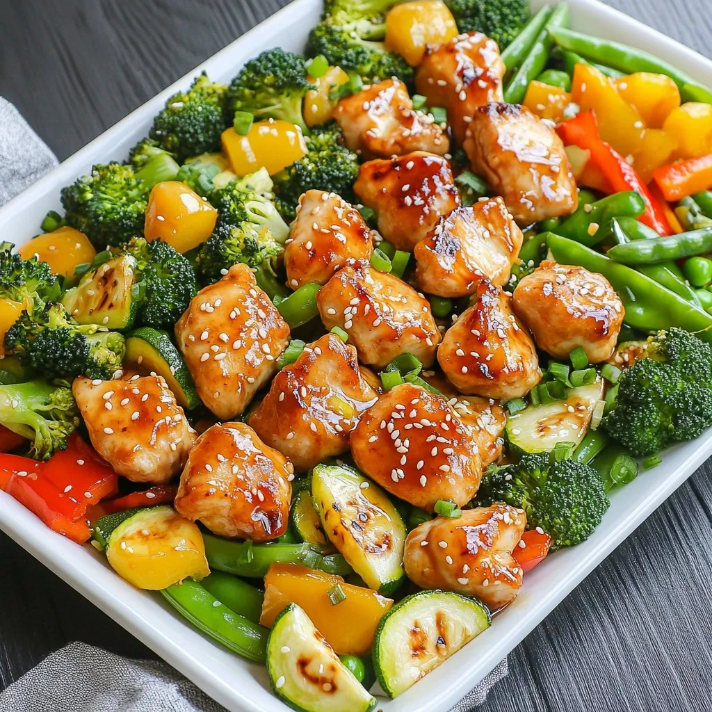 Sheet Pan Teriyaki Chicken &#038; Veggies Einfaches Rezept