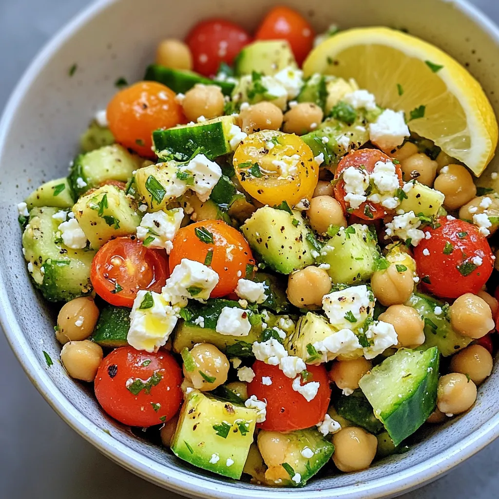 Kichererbsen-Feta-Avocado-Salat Frisch und Gesund