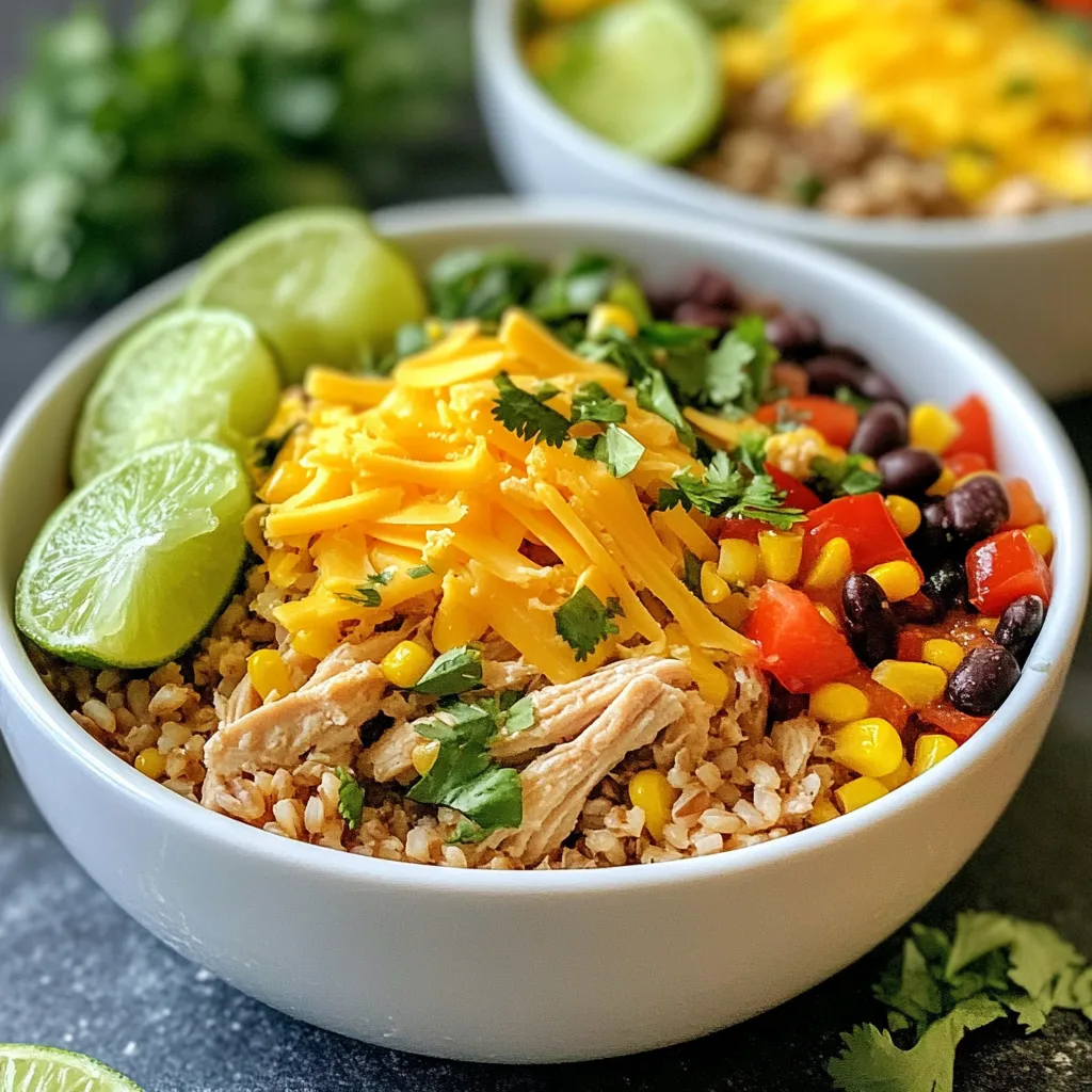 Leckere Slow Cooker Chicken Burrito Bowls einfach zubereiten