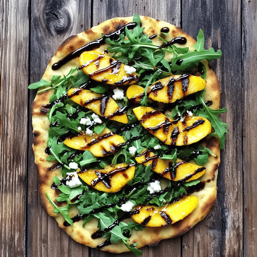 Grilled Peach &#038; Arugula Flatbread Köstlicher Genuss