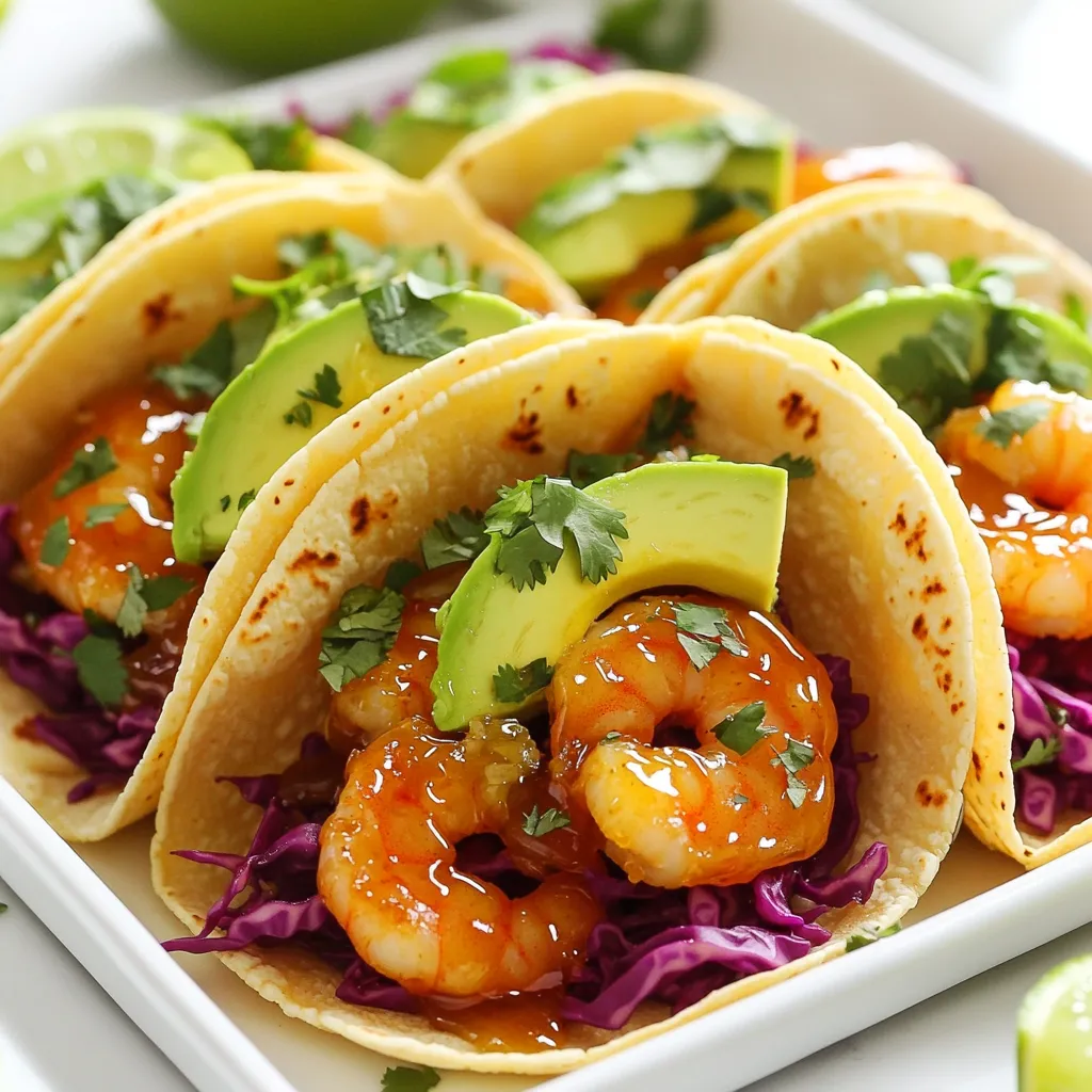 Sheet Pan Honey Garlic Shrimp Tacos Einfache Mahlzeit