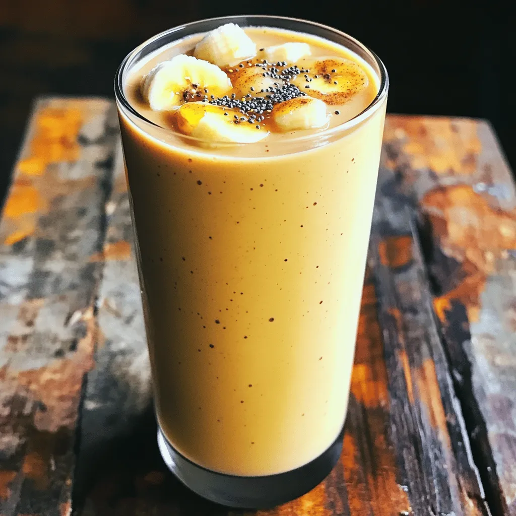 Peanut Butter Banana Protein Smoothie Kraftvolle Mischung