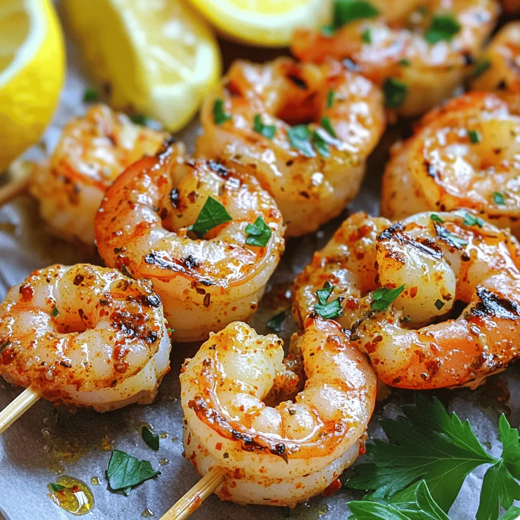 Spicy Garlic Shrimp Skewers Einfach und Lecker Grillecht