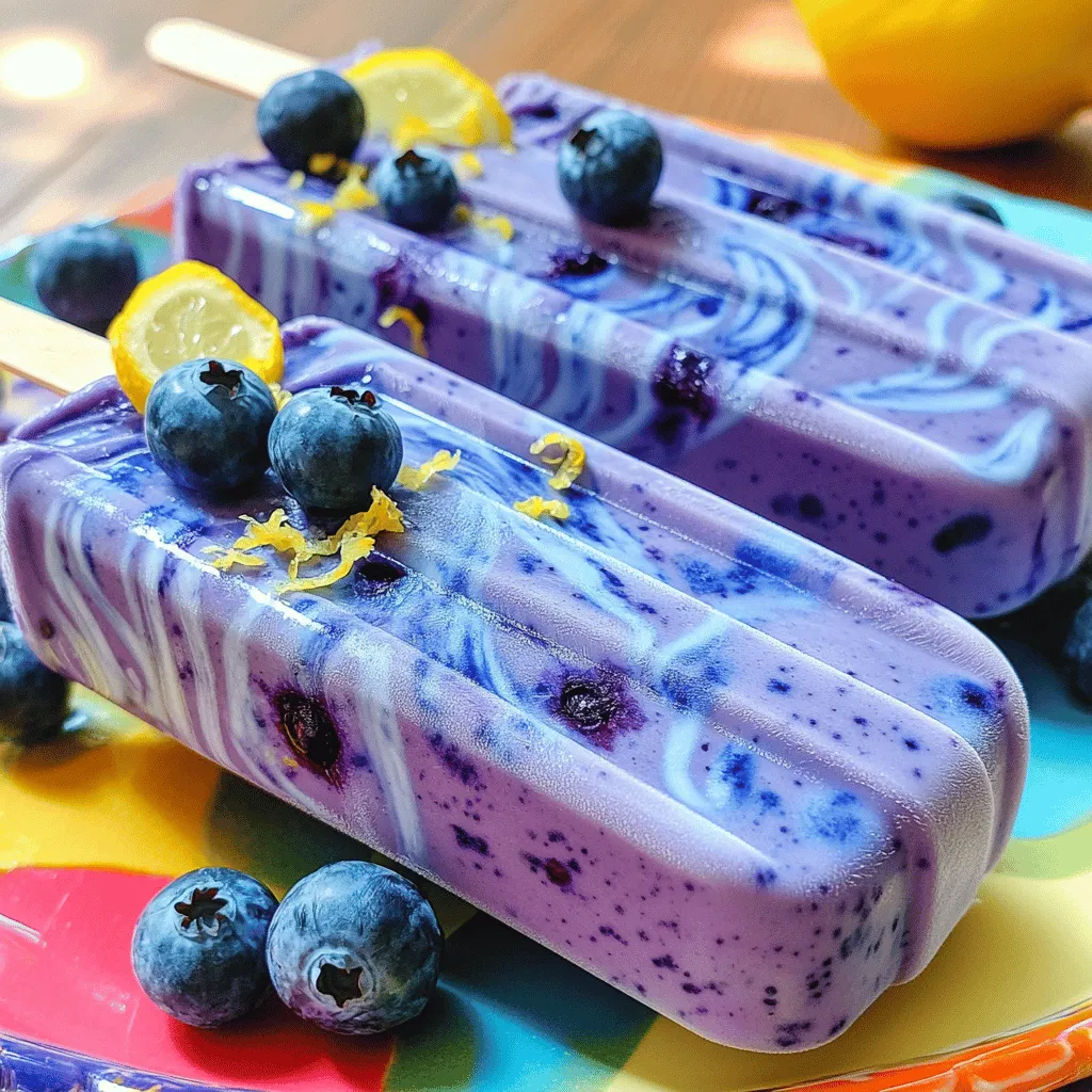 Blaubeer Zitronen Joghurt-Eiscreme Einfacher Genuss