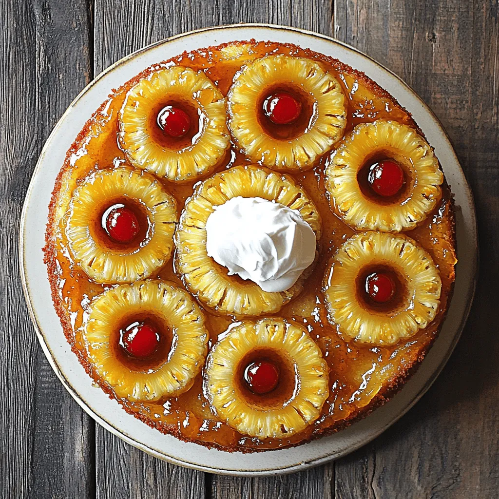 Für einen saftigen Ananas-Unten-Kuchen brauchst du diese Zutaten: - 1 frische Ananas, geschält und in Ringe geschnitten - 1/2 Tasse Butter (zimmertemperatur) - 1 Tasse brauner Zucker - 1 Tasse Allzweckmehl - 1/2 Tasse Zucker - 2 große Eier - 1 Teelöffel Vanilleextrakt - 1 Teelöffel Backpulver - 1/2 Teelöffel Salz - 1/2 Tasse Milch - 1/2 Teelöffel Zimt (für eine besondere Note)