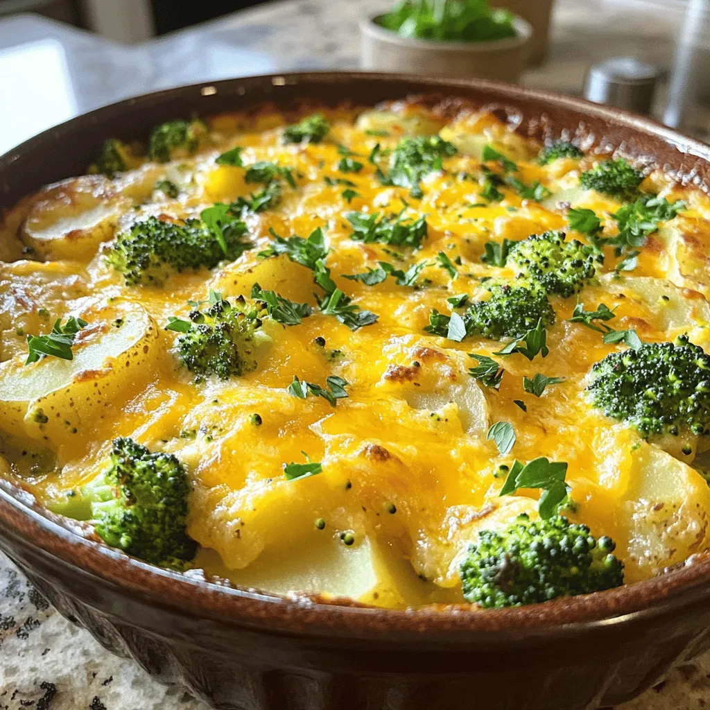 - 400 g Kartoffeln, gewürfelt - 250 g Brokkoli, in kleine Röschen zerteilt - 100 g Pepper Jack Käse, gerieben - 6 große Eier