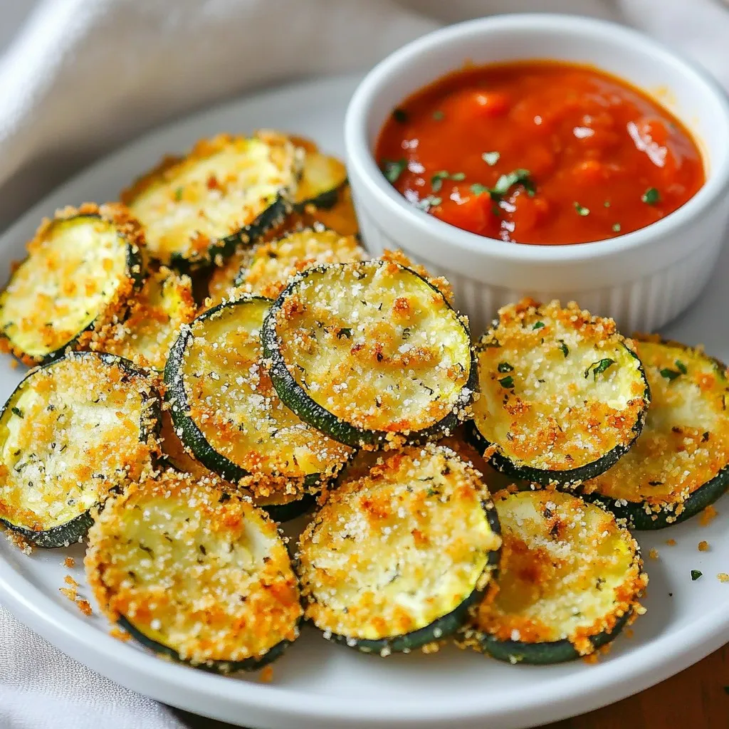 Air Fryer Parmesan Zucchini Chips Knusprig Kleinigkeit