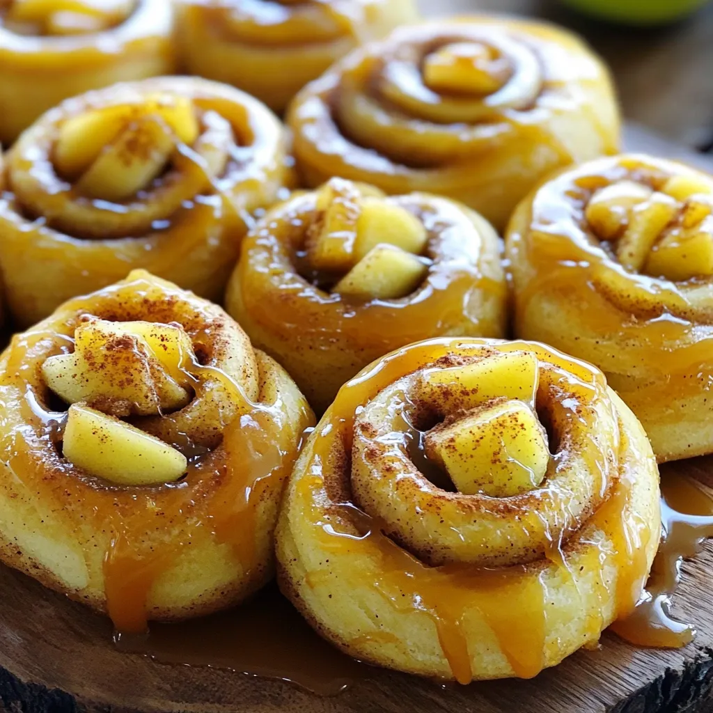 Karamell-Apfel-Zimt-Schnecken Einfach und Lecker