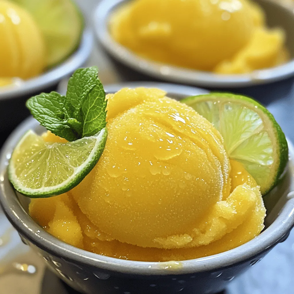 Mango Sorbet köstlich und einfach selbstgemacht