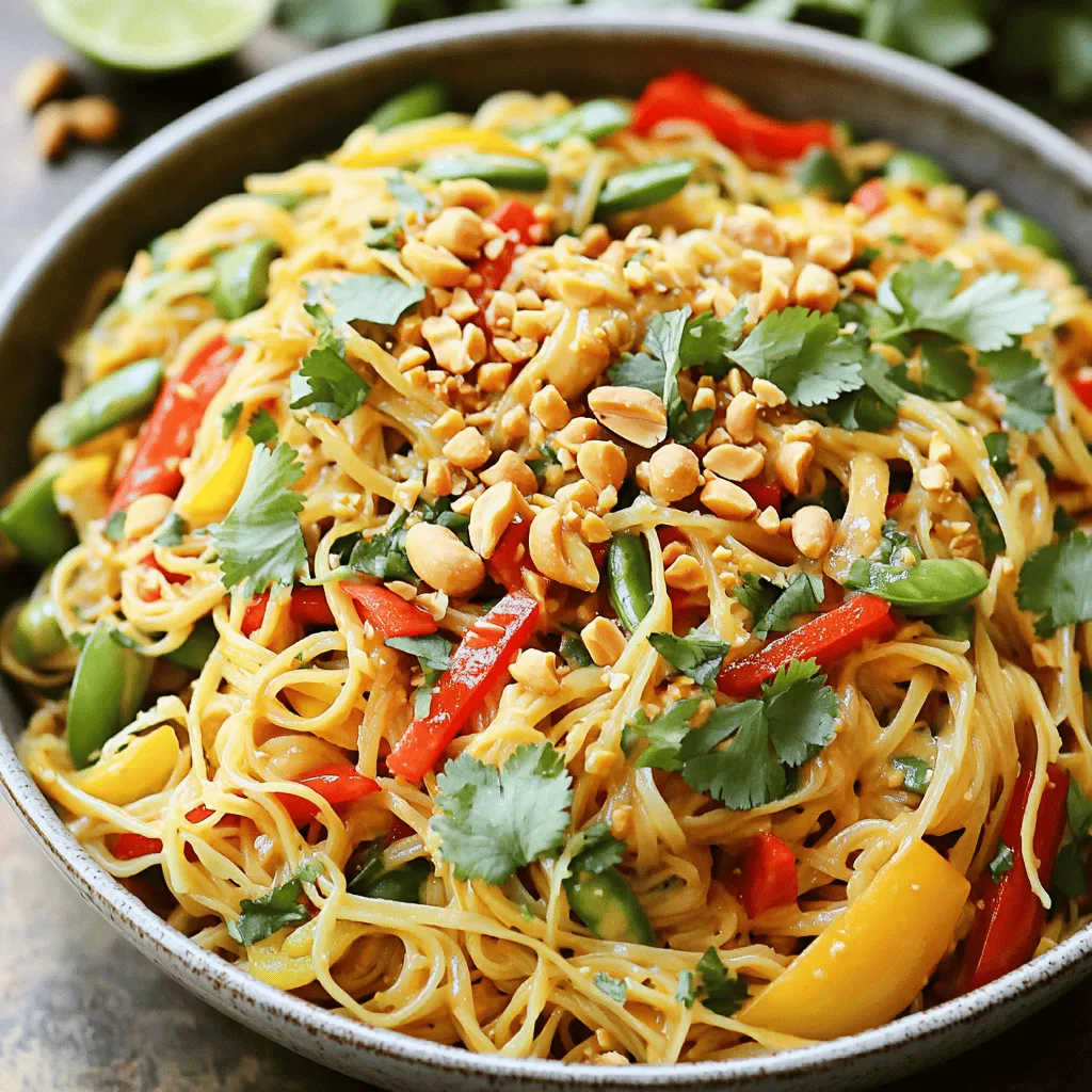 Thai Peanut Noodles Schnelle und leckere Mahlzeit