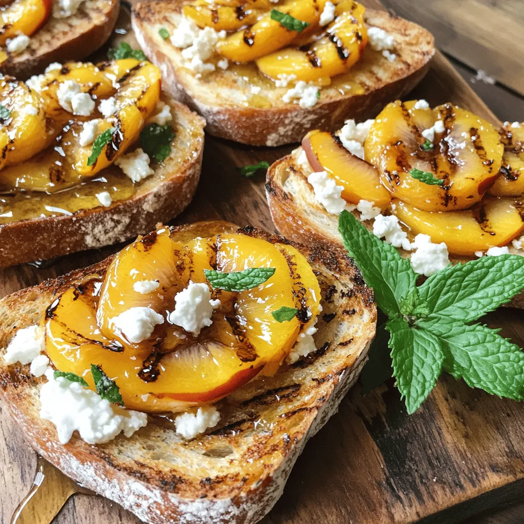 Toasted Bread, Grilled Nectarines Frisch und Köstlich
