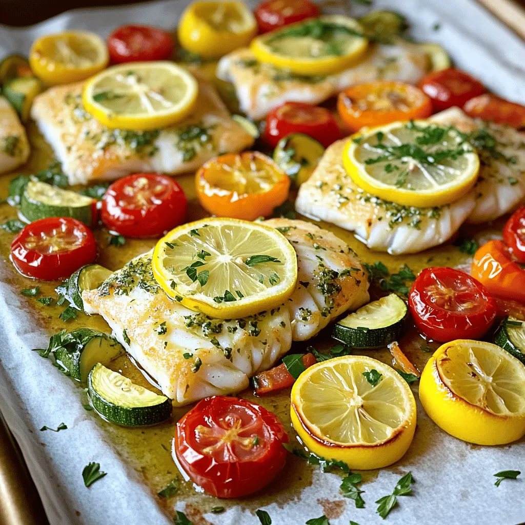 Lemon Herb Baked Cod Sheet Pan Schnelles und Köstliches