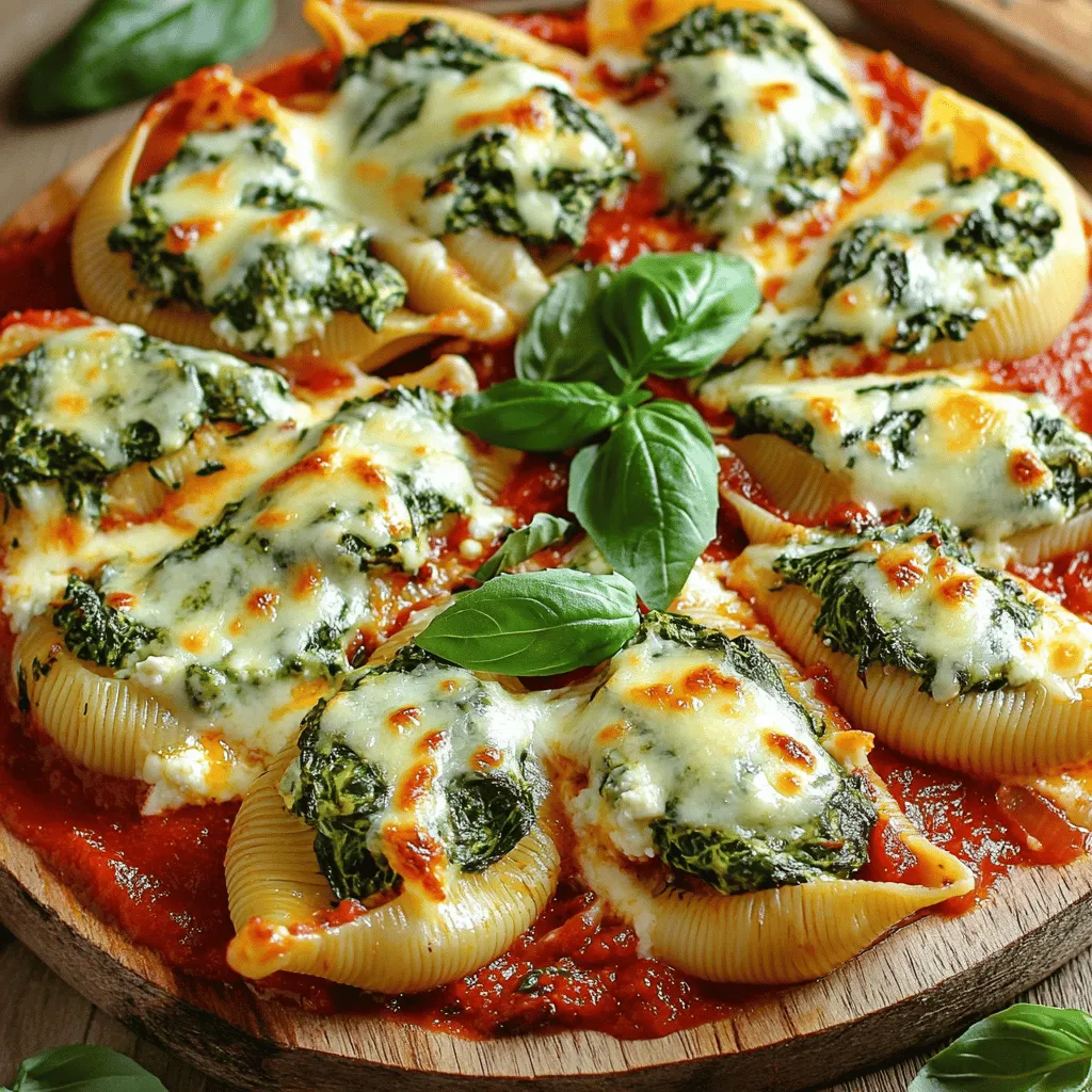 Spinach and Ricotta Stuffed Shells Einfaches Rezept