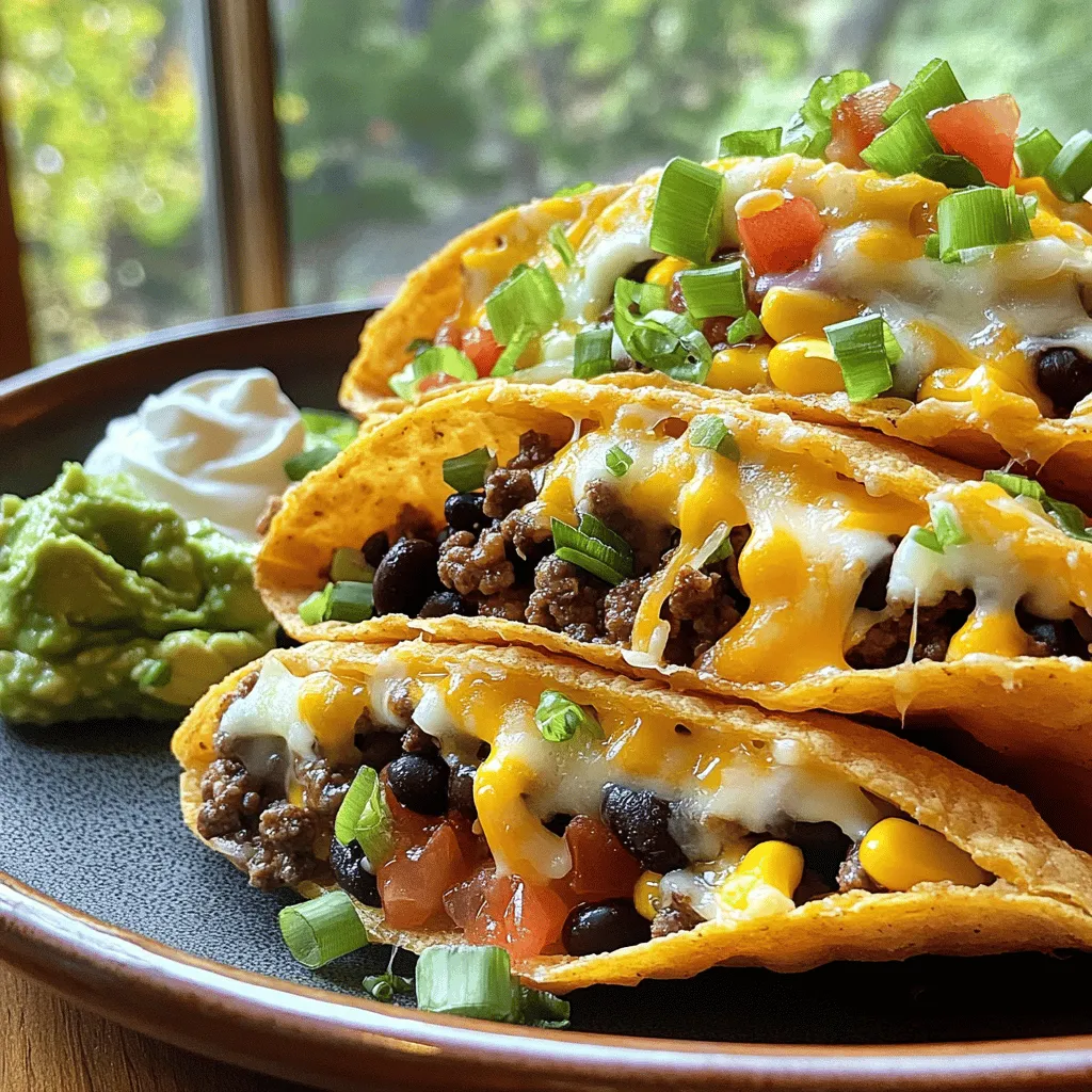 Loaded Cheesy Pocket Tacos Einfaches Rezept für Genuss