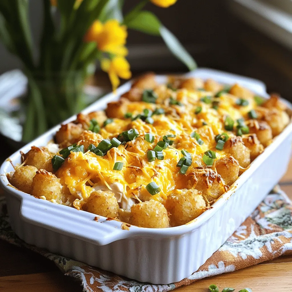 Cracked Out Chicken Tater Tot Casserole Rezept einfach