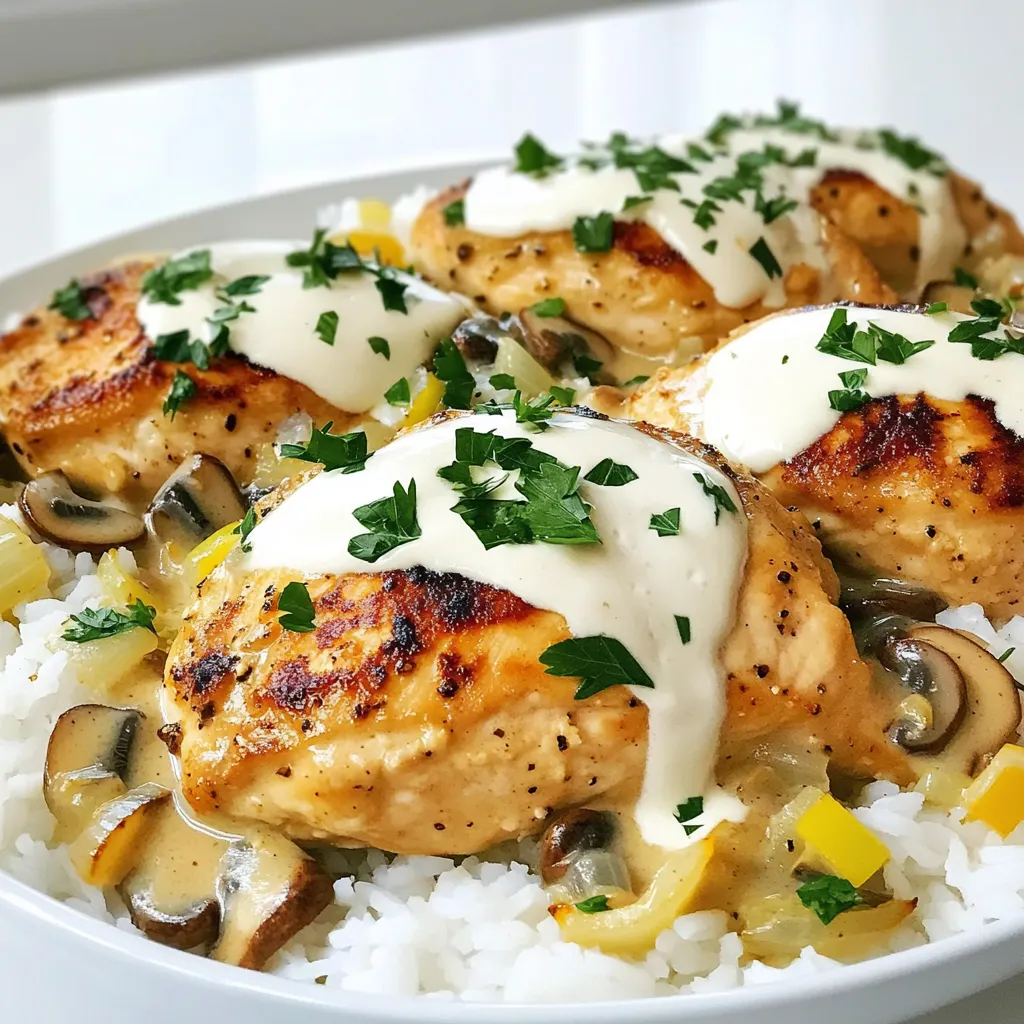 Creamy Mushroom Chicken Slow Cooker Einfaches Rezept