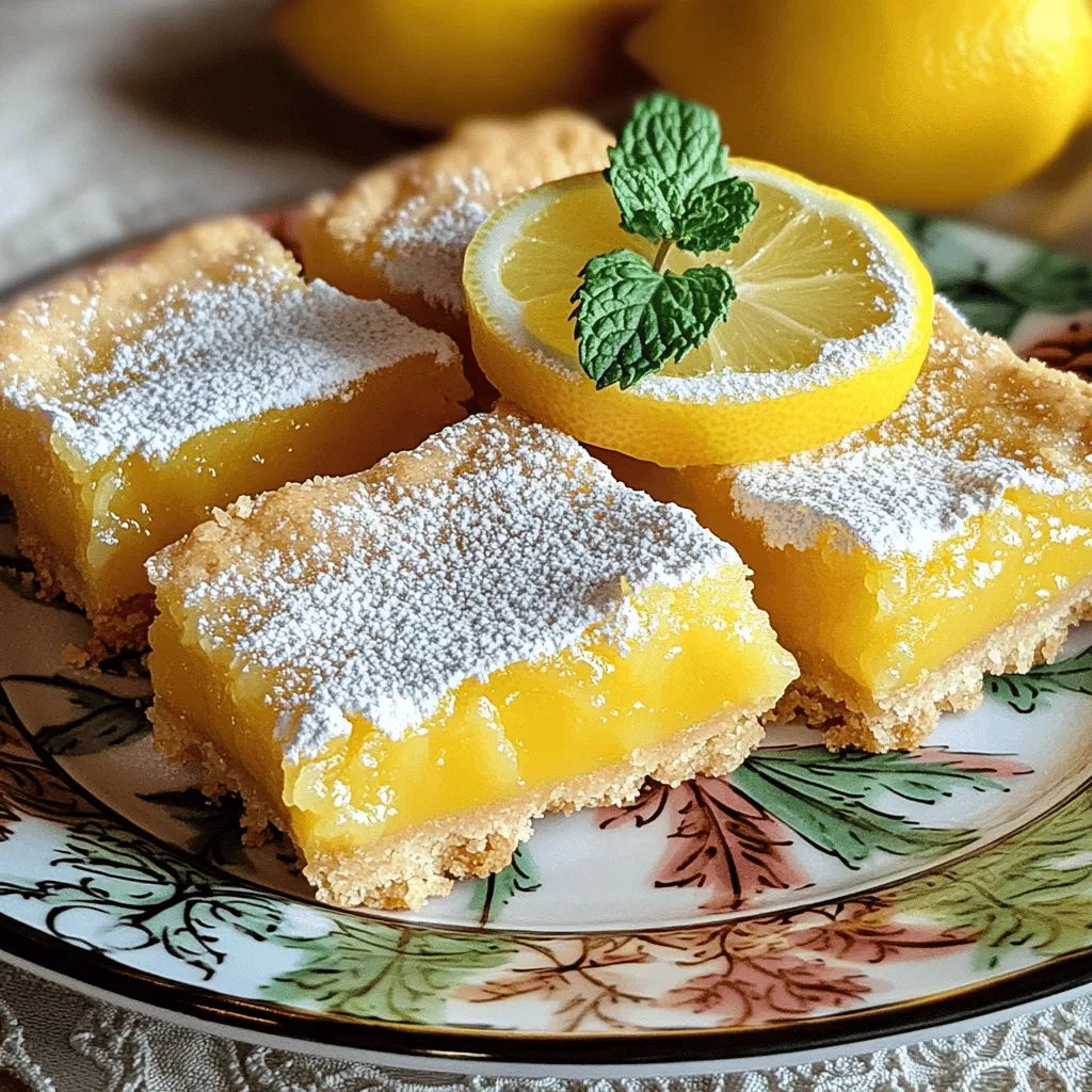 Zesty Lemon Bars Frisch und Lecker Genießen
