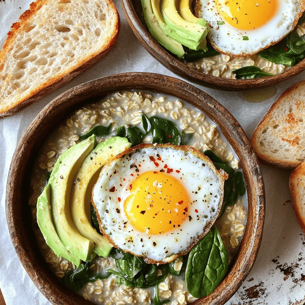 Herzhaftes Haferbrei mit Spiegelei Lecker und Nahrhaft