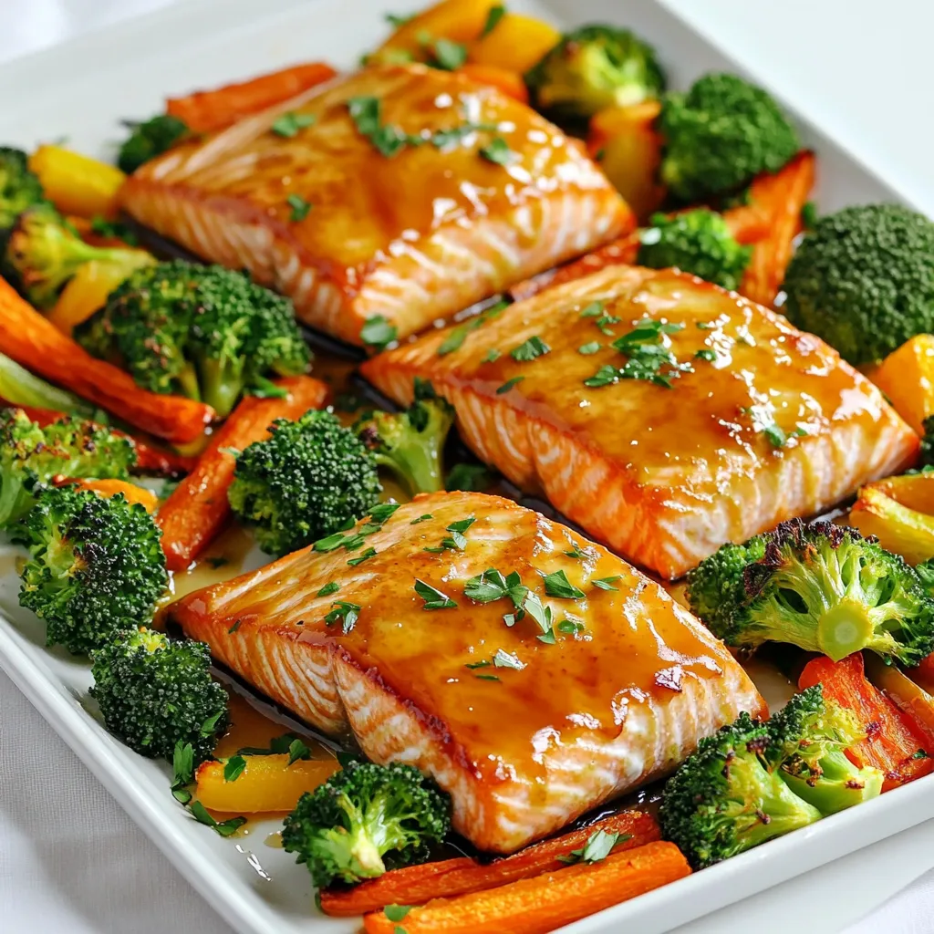 Sheet-Pan Maple Glazed Salmon with Veggies Lecker