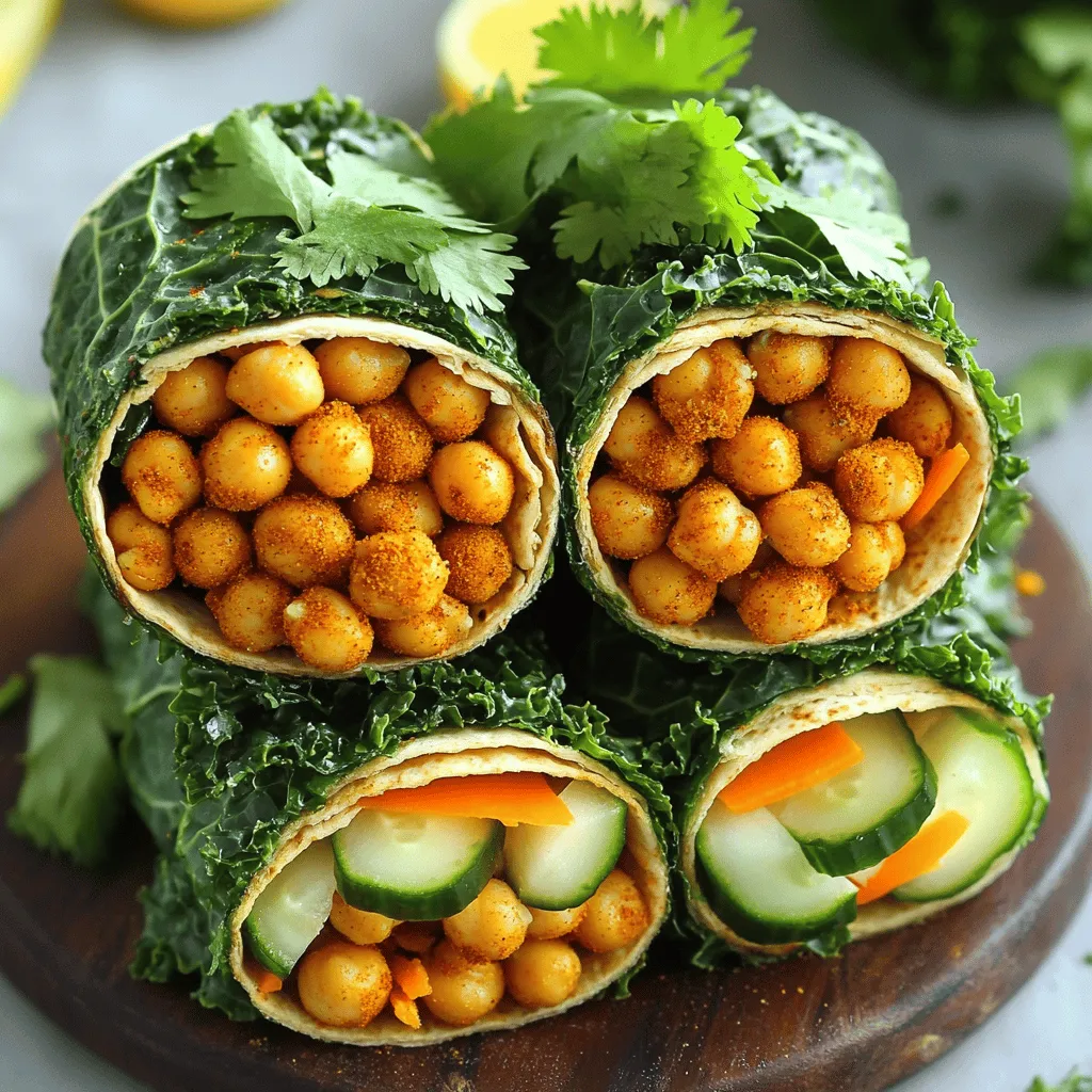 Crispy Chickpea &#038; Kale Wraps Einfaches Rezept