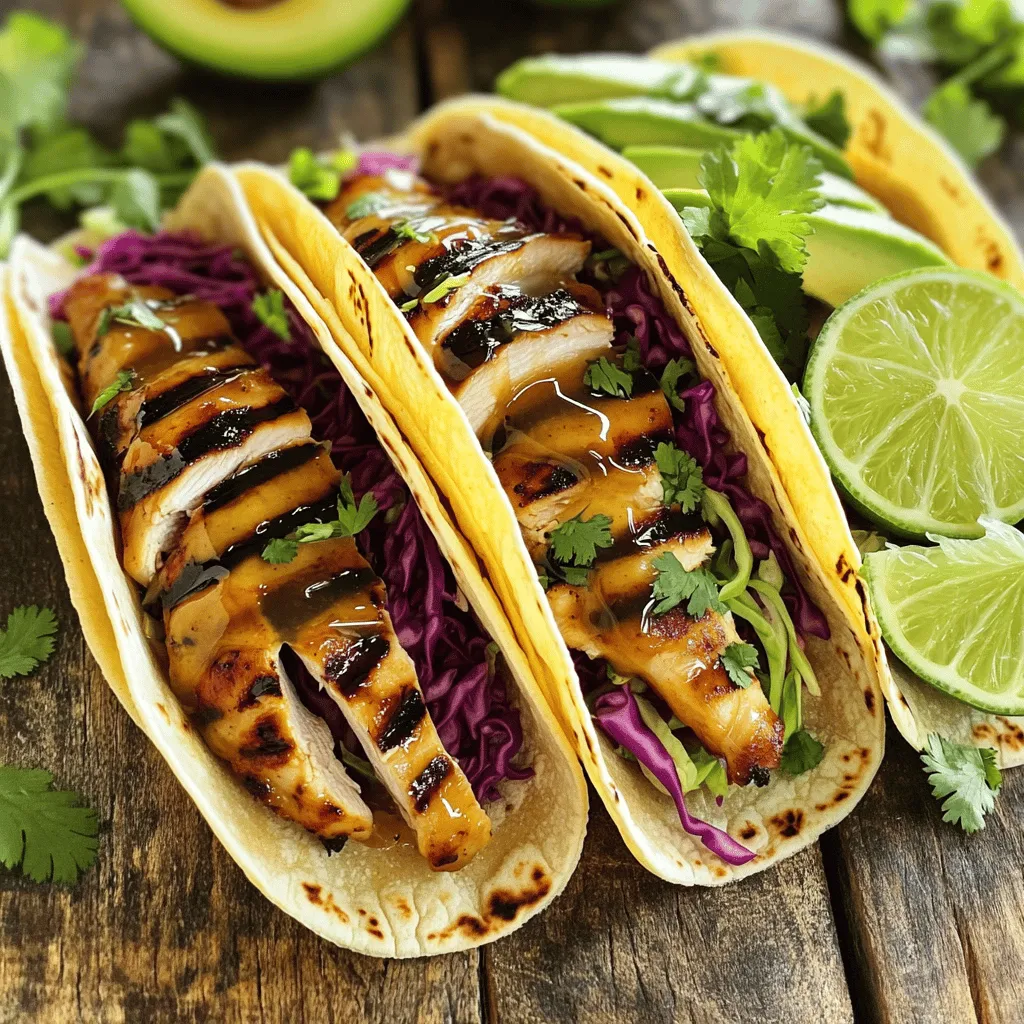 Honig-Limetten-Hühnchen-Tacos Einfaches Rezept geniessen
