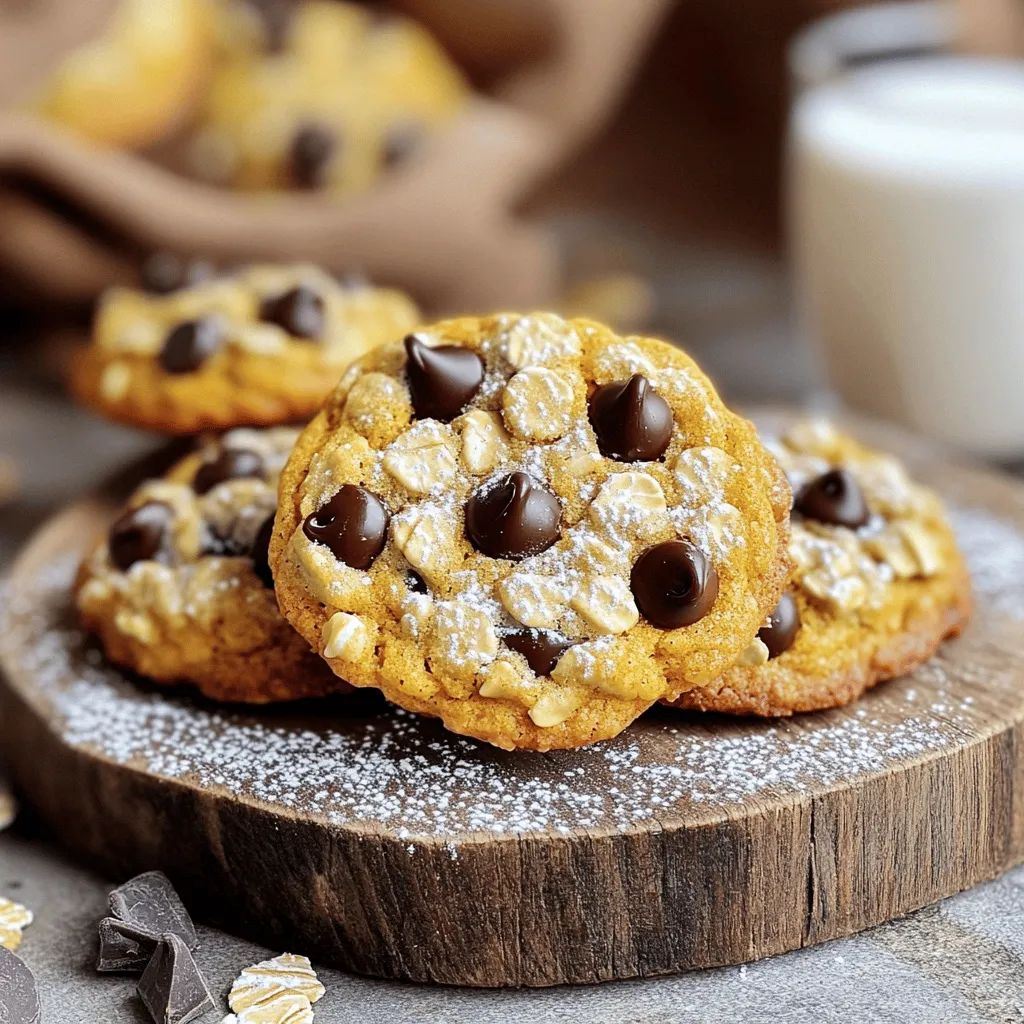 Kürbis-Haferflocken-Schokoladenkekse Einfache Leckerei