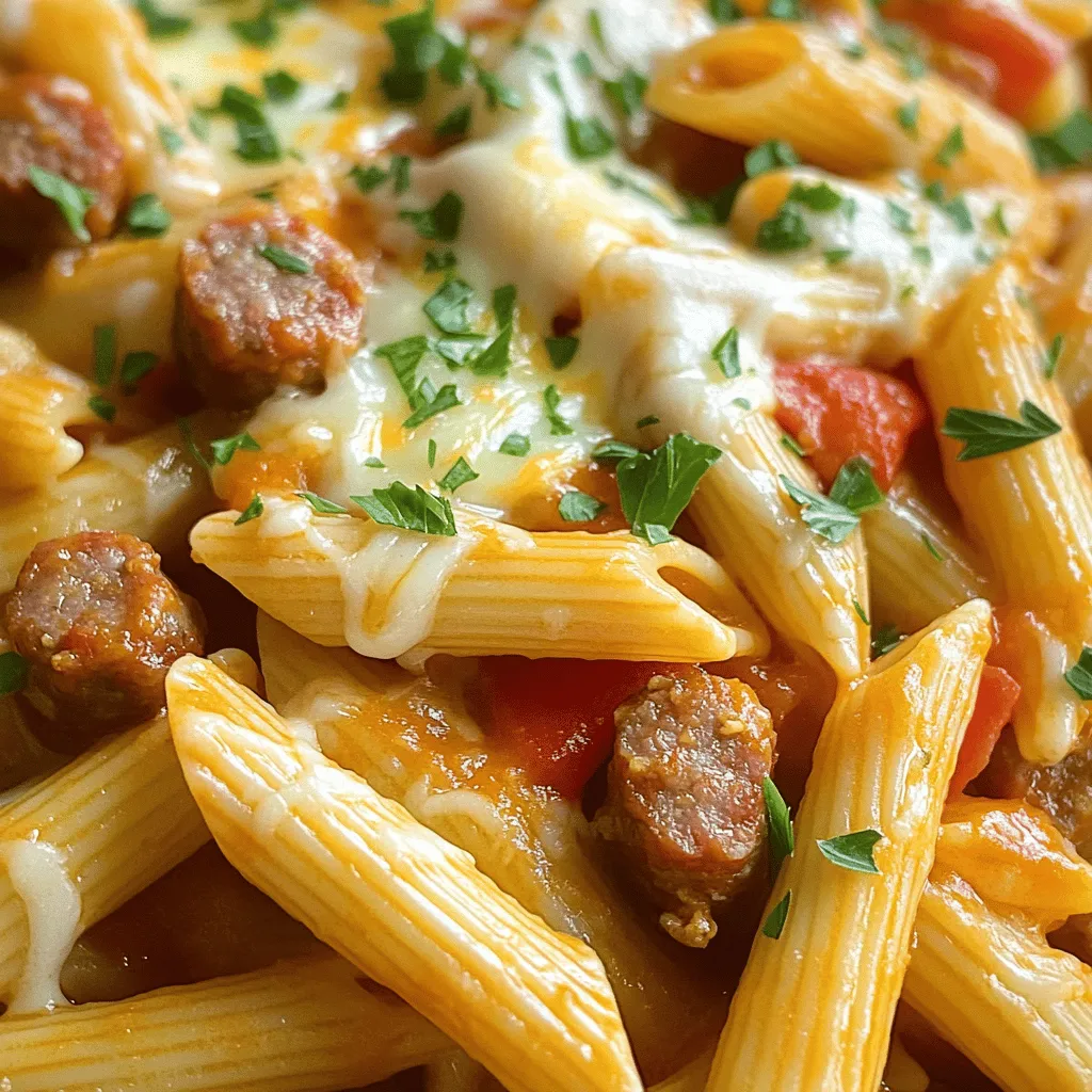 One Pot Smoked Sausage Pasta Schnelle und Einfache Mahlzeit