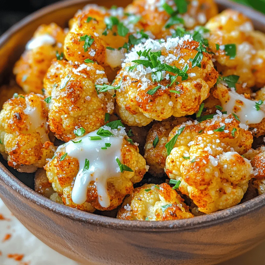 Spicy Roasted Cauliflower Bites Leckere Snack-Idee