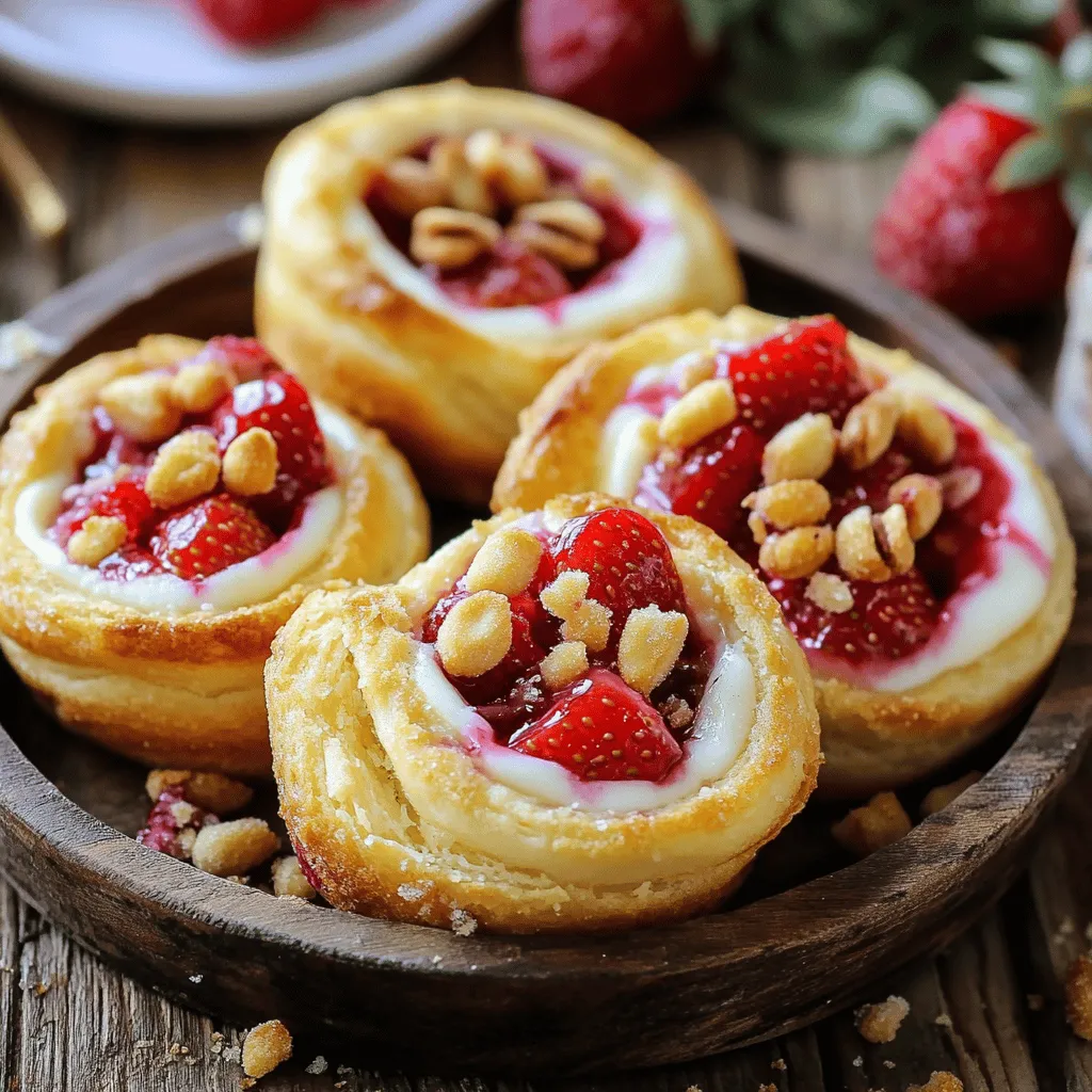Erdbeer-Käsekuchen Zimtschnecken mit Pekannüssen lecker