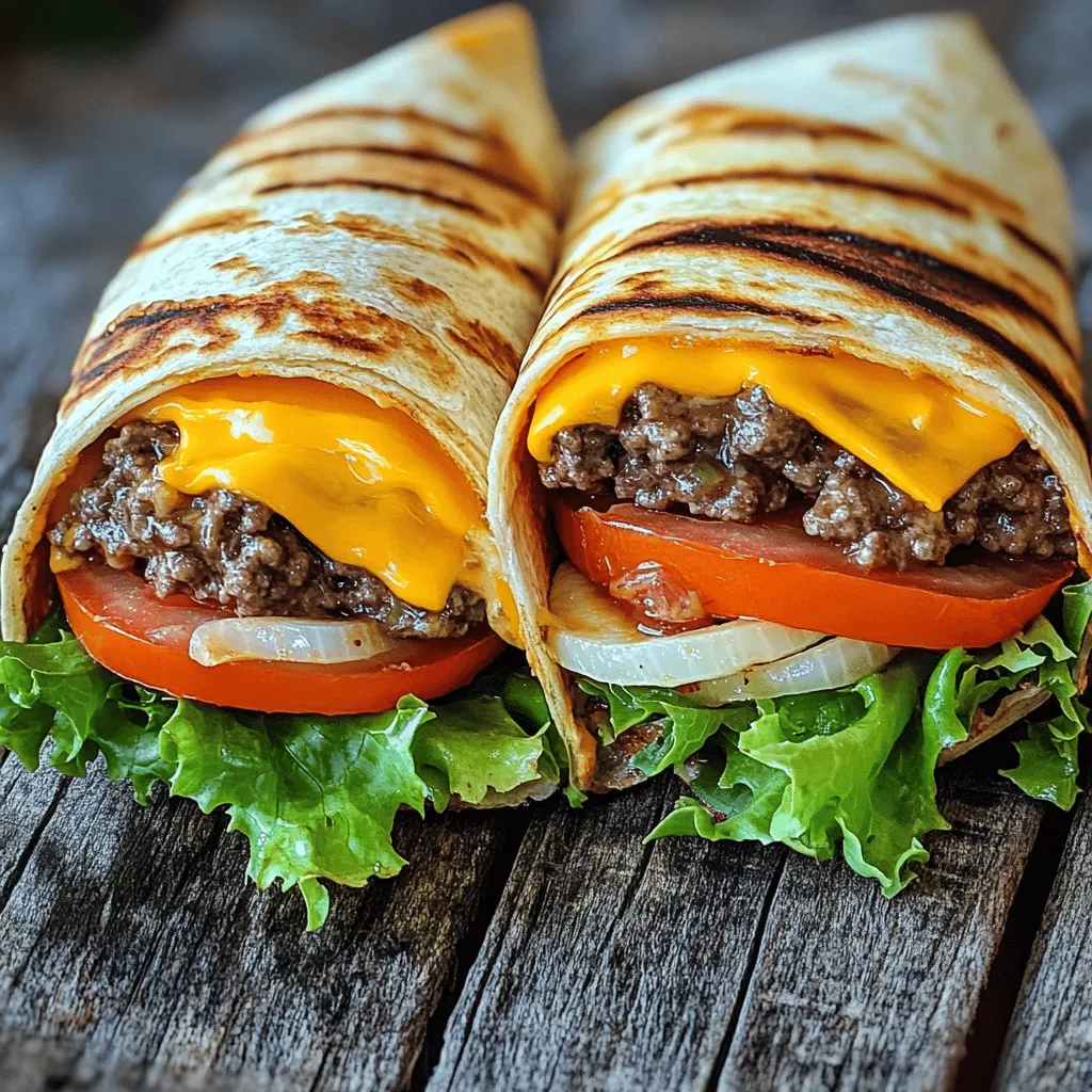 Für die gegrillten Cheeseburger-Wraps benötigen Sie diese frischen Zutaten: