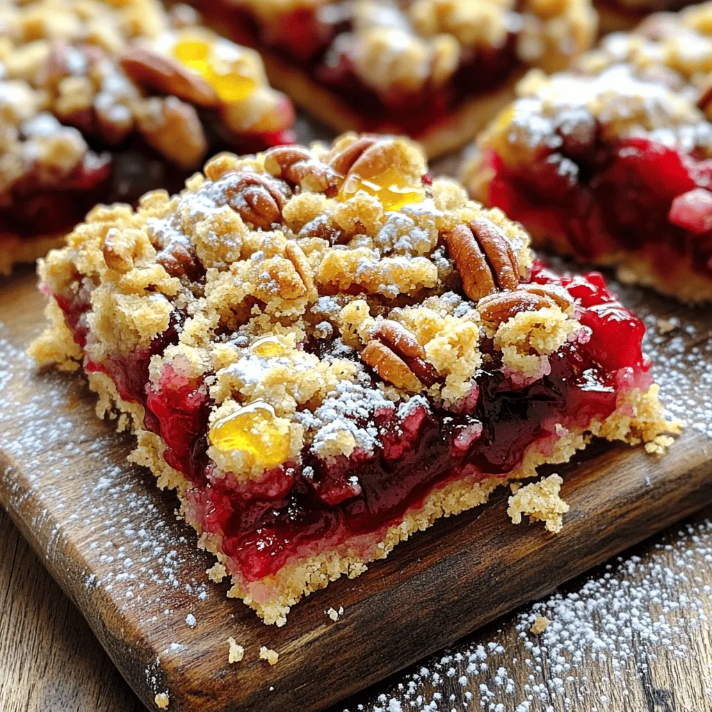 Cherry Pecan Crumble Bars Saftig und Einfache Leckerei