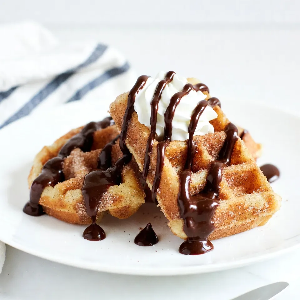 Cinnamon Sugar Churro Waffles Leckeres Frühstückserlebnis