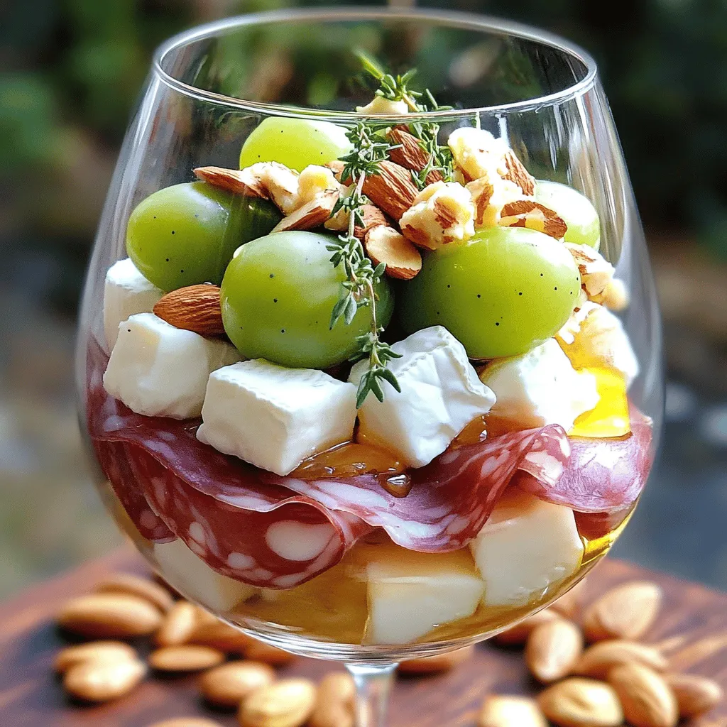 Weinglas Charcuterie Topper Kreativ und Köstlich