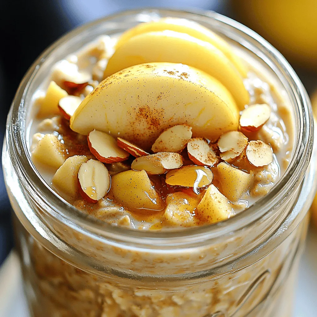Köstliche Apple Cinnamon Overnight Oats Einfaches Rezept